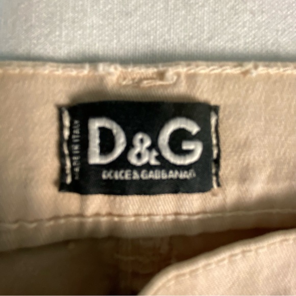 Dolce & Gabbana Vintage Women’s Blush Mid Rise Pintuck Cotton Pants Size 26/40 - Picture 3 of 14